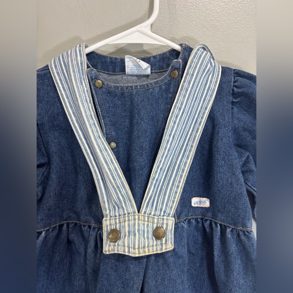 Vintage Guess Denim Dress Jean Sailor Collar Little Girl 5 years - Picture 7 of 7